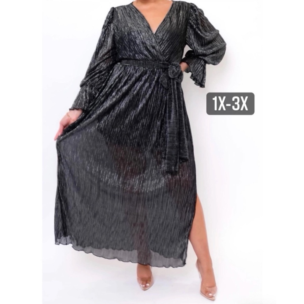 Ruffled Long Sleeve Dress
